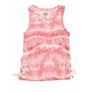 T2Love Girls Coral Tie Dye Tank With Side‎ Ties Size 8 MSRP $43
